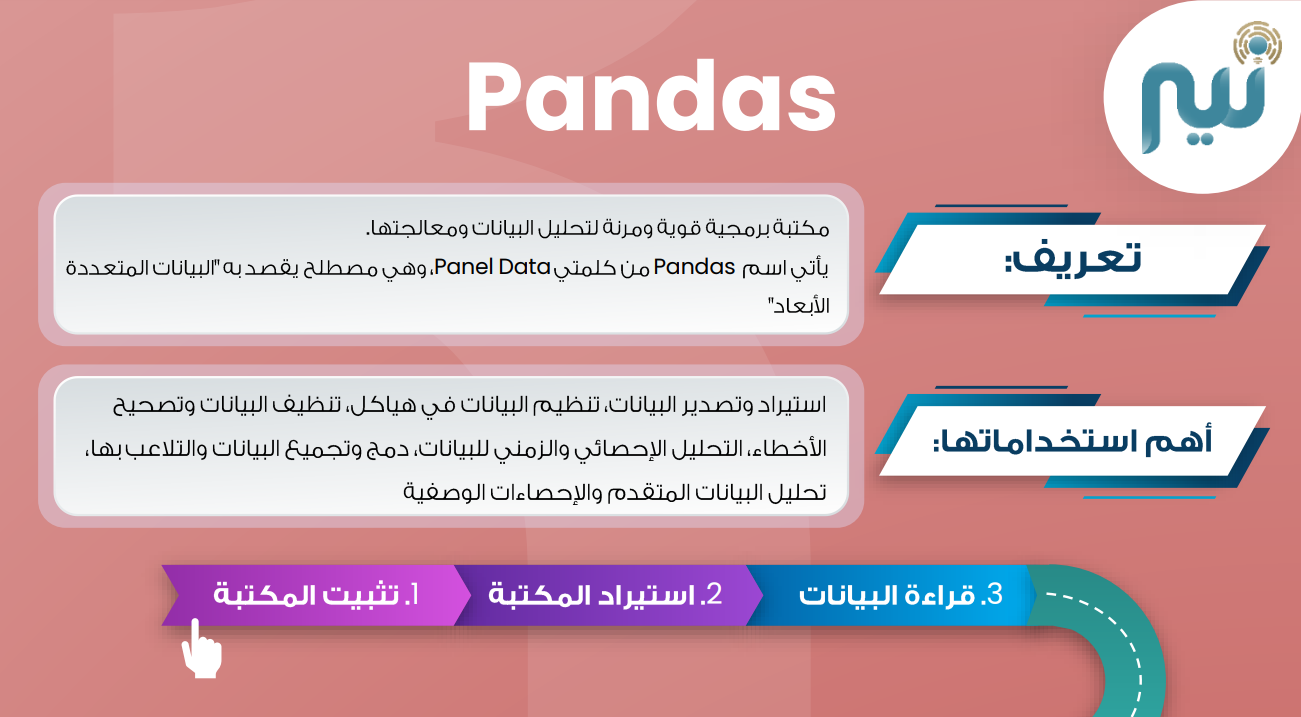 مكتبة البايثون للبيانات: دليل استخدام الباندا Pandas للمبتدئين